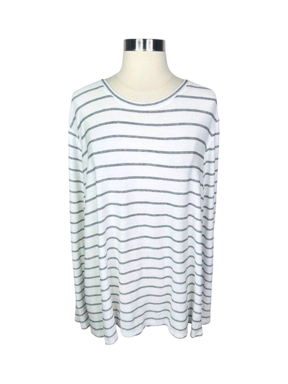 Vince Striped Long Sleeve Tee - Size XXXL